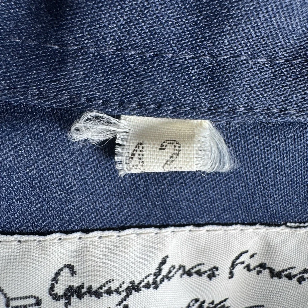 Vtg Guayabera Copacabana Shirt Mens Size 42 Blue Short Sleeve Satin Seda Bowling
